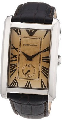 Emporio Armani AR1605 Gents Stainless Steel with Leather Strap