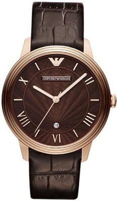 Emporio Armani Brown Croco Leather AR1613