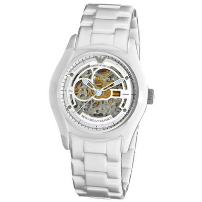 uGIORGIO ARMANI Armani Ceramica Collection See-Through Dial #AR1415 