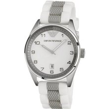 uGIORGIO ARMANI Armani Sport Collection White Mother-of-Pearl Dial #AR5882 