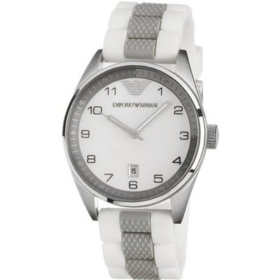 uGIORGIO ARMANI Armani Sport Collection White Mother-of-Pearl Dial #AR5882 