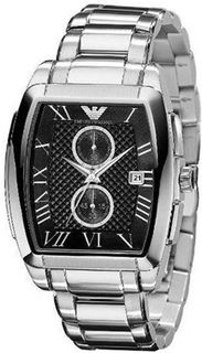 uGIORGIO ARMANI Armani Stainless Steel Quartz Black Dial - AR0937 