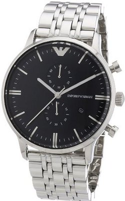 uGIORGIO ARMANI Emporio Armani AR0389 Gents Stainless Steel Chronograph 