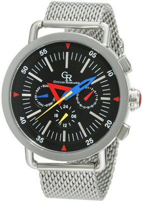 Giulio Romano GR-1000-04-007B Toscana Black Dial Multi Function Stainless-Steel