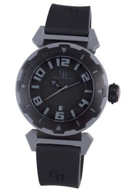 Giulio Romano GR-5000-13-007 Ferrara Black IP Rotating Bezel Black Dial