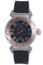 Giulio Romano GR-5000-13-007.09 Ferrara Rose Gold IP Rotating Bezel Black Dial