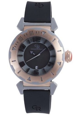 Giulio Romano GR-5000-13-007.09 Ferrara Rose Gold IP Rotating Bezel Black Dial