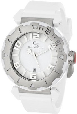 Giulio Romano GR-5000-24-001 Ferrara Stainless Steel Rotating Bezel White Dial