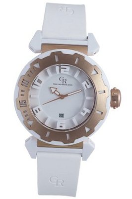 Giulio Romano GR-5000-24-001.09.7 Ferrara Rose Gold IP Rotating Bezel White Dial