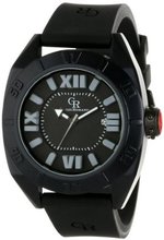 Giulio Romano GR-6000-14-011 Termoli Black Aluminnum Embossed Dial Rubber Date