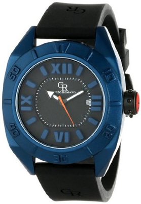 Giulio Romano GR-6000-15-003 Termoli Blue Aluminum Embossed Dial Rubber Date