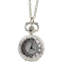 Antique Roman Number Pattern Brass Quartz Pocket With Chain Belt