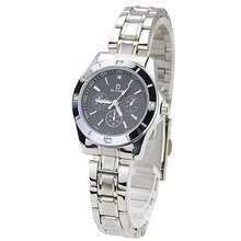 BIAOQI 606L Waterproof Stainless Steel Quartz Movement with Three Sub-dials - Black Dial