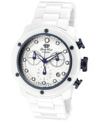 Aqua Rock Chronograph White Dial White Ceramic