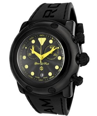 Crazy Sexy Cool Chronograph Black Guilloche Dial Black Silicone