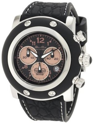 Glam Rock GK1127 Miami Chronograph Black Dial Black Silicone