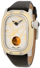 Glam Rock GK2001 Monogram White Enamel Dial Black Leather