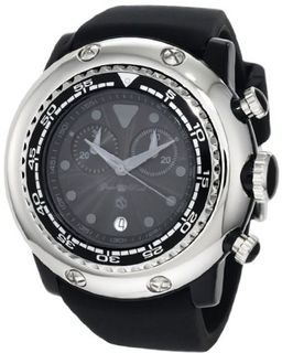 Glam Rock GR20118 Miami Beach Chronograph Black Dial Silicone