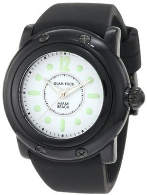 Glam Rock GR25024 Miami Beach White Dial Black Silicone