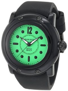 Glam Rock GR25026 Miami Beach Bright Green Dial Black Silicone