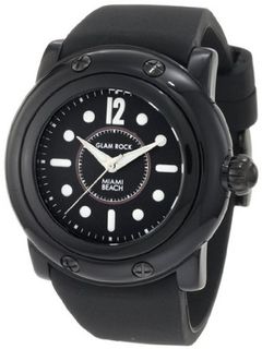 Glam Rock GR25046 Miami Beach Black Dial Black Silicone