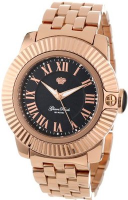 Glam Rock GR32024-DEBZ So-Be Mood Black Textured Dial Rose Gold Ion-Plated Stainless Steel