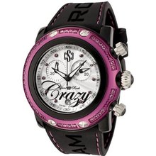 Glam Rock GR60100 Miami Beach Collection Chronograph Pink Topaz Black Silicone