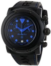 Glam Rock GR61117-BLUST Miami Beach Chronograph Black Textured Dial Black Silicone