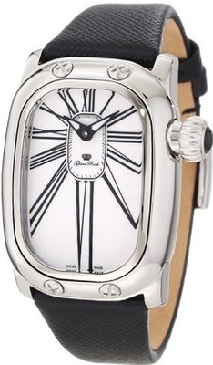 Glam Rock GR72005-BLK Monogram White Dial Leather