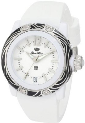 Glam Rock GRD40088-NBR Miss Miami Beach White Dial White Silicone