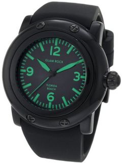 Glam Rock GW25058 Florida Beach Black Dial Black Silicone