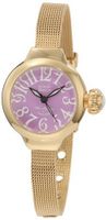 Glam Rock MBD27075 Miami Beach Art Deco Purple Dial Gold Ion-Plated Mesh Stainless Steel