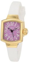 Glam Rock MBD27130 Miami Beach Art Deco Purple Dial White Silicone