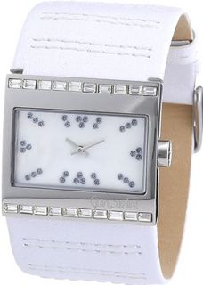 Glamour Time GT110ST3-1wh Ladys Wrist White Leather Strap