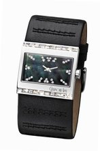 Glamour Time GT110ST31-1 Ladys Wrist Black leather Strap