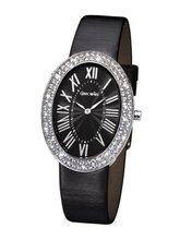 Glamour Time GT900ST1-1 Ladys Wrist Black Leather Strap