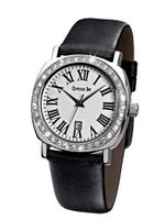 Glamour Time Ladies GT200ST5-1-ro with White Dial and Black Leather Strap