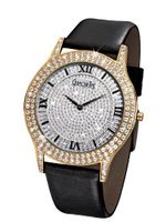 Glamour Time Ladies GT300G7-1 with Silver Dial and Black Leather Strap