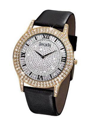 Glamour Time Ladies GT300G7-1 with Silver Dial and Black Leather Strap