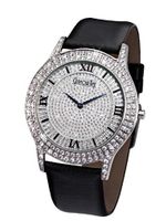 Glamour Time Ladies GT300ST7-1 with Silver Dial and Black Leather Strap