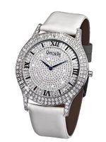 Glamour Time Ladies GT300ST7-1wh with Silver Dial and White Leather Strap