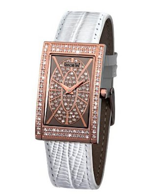 Glamour Time Ladies GT400R6STw-1wh with Red Dial and White Leather Strap