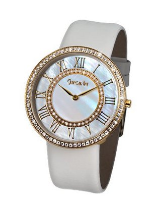 Glamour Time Ladies GT500G3-1wh with Mother Of Pearl Dial and White Leather Strap