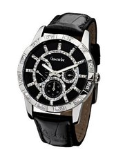 Glamour Time Ladies GT700ST1-1 with Black Dial and Black Leather Strap