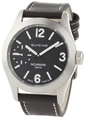Glycine Incursore Manual Black Dial on Strap