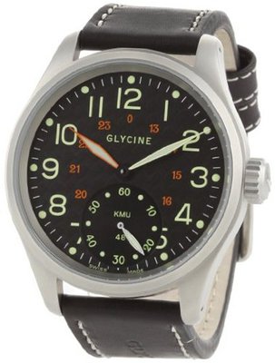 Glycine KMU 48 09 Manual Carbon Fiber Dial on Strap