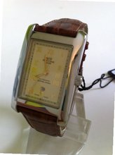 Glycine Rettangolino 3786.15R Stainless Steel Case Brown Leather Synthetic Sapphire