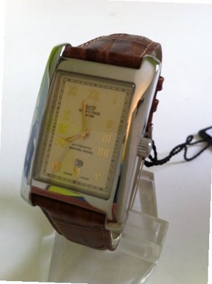 Glycine Rettangolino 3786.15R Stainless Steel Case Brown Leather Synthetic Sapphire