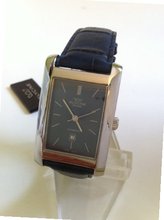 Glycine Rettangolino 3786.19AT-LB7 Stainless Steel Case Black Leather Synthetic Sapphire