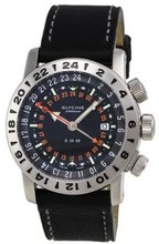 LIMITED EDITION Glycine Airman Double 24 09 Automatic Steel Black Dial Calendar 3886.196